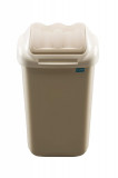 Cos Plastic Cu Capac Batant, Pentru Reciclare Selectiva, Capacitate 50l, Plafor Fala - Cappuccino