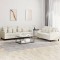 vidaXL Set de canapele cu perne, 2 piese, crem, catifea 3201728