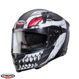 Cumpara ieftin Casca integrala pentru scuter - motocicleta Caberg model Avalon X SV Punk K8 gri/alb/rosu mat Pinlock ready L (59/60cm)