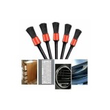 Set 5 Pensule Detailing Auto Interior, Curatare Profesionala, Peri Sintetici, Ergonomic, 20-40mm, ALM