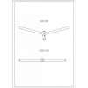 Brat Dublu Drept 180&deg; Solentis 1.5M Otel - Iluminat Industrial, Diametru 60mm, Garantie 24 Luni