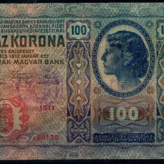 Austro-Ungaria 1912(1919) - 100 korona, stampila Serbia, circula