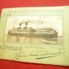 Ghid Turistic -Nava Croaziera 1938 DVILIO Italia cl.II si intermediara 16 pag.