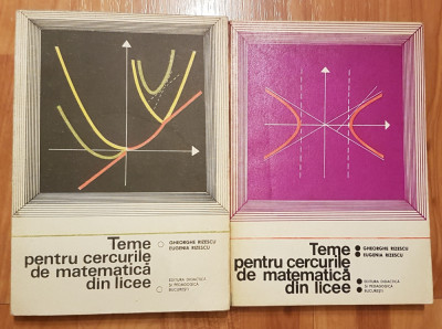 Teme pentru cercurile de matematica din licee de Gheorghe Rizescu (2 vol) foto