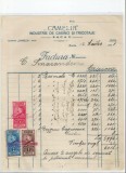 Romania, &quot;Camelia&quot;, Industrie de casinci si tricotaje, Factura, Bacau, 1931