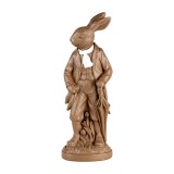 Cumpara ieftin Figurina Iepuras Paste polirasina maro alba 15x9x40 cm