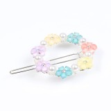Agrafa de par cu flori multicolore