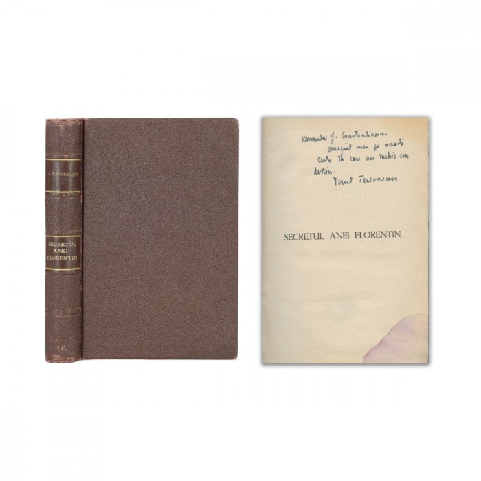 Ionel Teodoreanu, Secretul Anei Florentin, 1937, cu dedicație