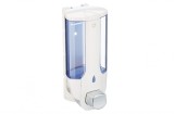 Cumpara ieftin Dozator de sapun Axentia, montare pe perete, plastic, 380 ml, alb, 8 x 19 x 9.5 cm - RESIGILAT