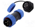 Conector circular tată-mamă 3 pini IP67 500V lipire CONNFLY