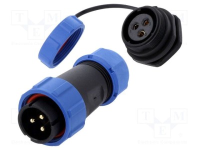 Conector circular tată-mamă 3 pini IP67 500V lipire CONNFLY foto