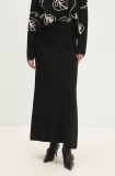 Answear Lab fustă de l&acirc;nă culoarea negru, maxi, drept