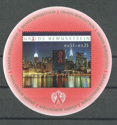 UNO Vienna 2002 AIDS, perf.sheet, MNH G.367 foto