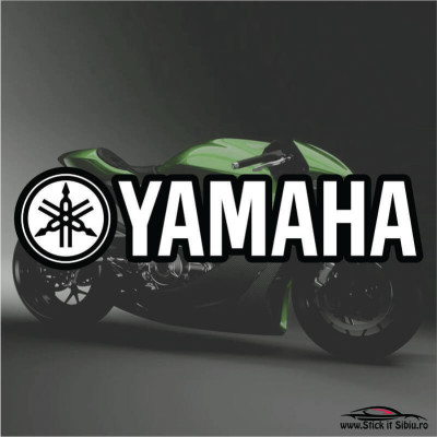 YAMAHA-MODEL 3-STICKERE MOTO - 13 cm. x 3.29 cm. foto