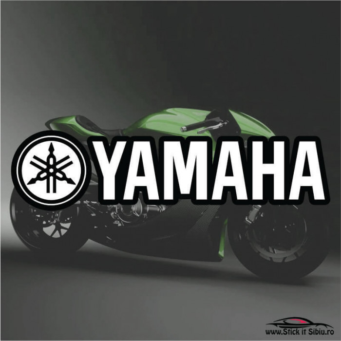 YAMAHA-MODEL 3-STICKERE MOTO - 13 cm. x 3.29 cm.