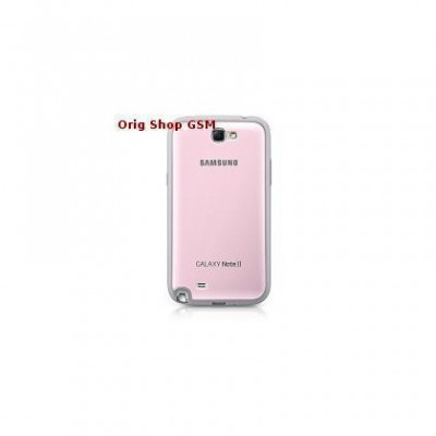 Husa plastic Samsung Galaxy Note II N7100 EFC-1J9BP roz Blister foto