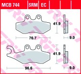 Set placute frana MCB744LC - Gilera DNA - Runner - Piaggio Fly - Beverly - X7 - X8 - X9 50-400cc - Peugeot Geopolis 125-400cc (etrier Heng Tong), Oem