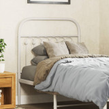 VidaXL Tăblie de pat metalică, alb, 80 cm