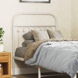vidaXL Tăblie de pat metalică, alb, 80 cm