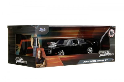 Jada fast and furious set figurina dom si masinuta metalica dodge charger 1970 scara 1 la 24 foto