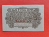 Bancnota 25 bani BGR(BancaGeneralaRomana)1917 ocupatia germana aUNC-serie 7cifre