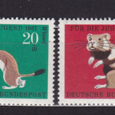 GERMANIA 1967 FAUNA ANIMALE SERIE MNH