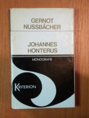 JOHANNES HONTERUS MONOGRAFIE de GERNOT NUSSBACHER , 1977 foto