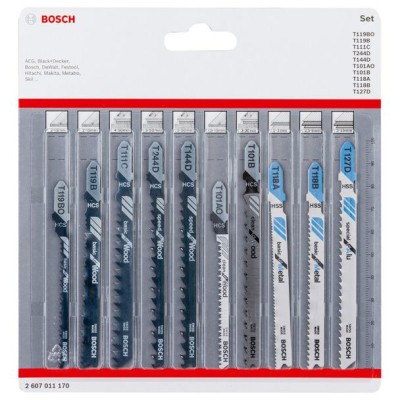Set mixt 10 lame fierastrau pendular Bosch, 83 / 100 mm foto