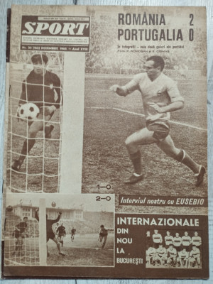 Revista SPORT nr. 22 (165) - Noiembrie 1965 - Steagul Rosu Brasov, Inter foto