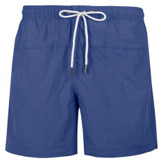 Pantaloni scurti de baie pentru barbati cu snur, buzunare laterale si cu fermoar, perfecti pentru plaja, culoare bleumarin, marimea 2XL