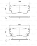 BOSCH 0 986 461 750 set placute frana,frana disc