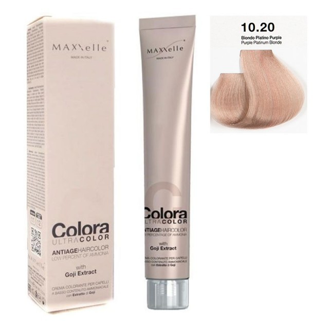 Blond Platinat Purpuriu 10.20 Vopsea Colora MaXXelle cu extract de Goji 100 ML
