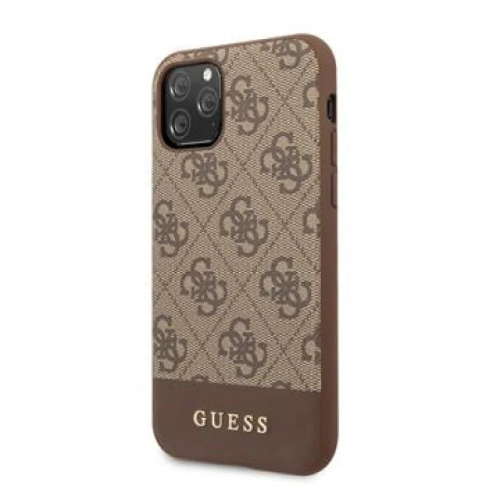 Husa Cover Guess 4G Stripe pentru iPhone 11 Brown