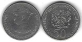 POLONIA 50 ZLOTI 1981 MARESAL WLADYSLAW SIKORSKI [1] XF + , KM 122
