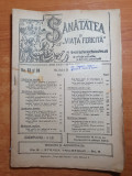 Sanatatea si viata fericita 1-15 septembrie 1920-revista de medicina populara