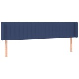 Cumpara ieftin Tablie de pat cu aripioare albastru 163x16x78/88 cm textil