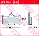 Set placute frana spate TRW MCB6756SI - ATV CF Moto C-Force - G-Force - Terralander 450-800 - Quadzilla - Yamaha YFM 660 FWA Grizzly (02-08)