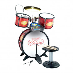 Set tobe pentru copii Rock Drummer Bontempi, 7 ritmuri, 14 melodii demo, microfon si scaun foto