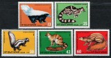 Bulgaria 1985 Mi 3333/37 MNH - Fauna, animale de prada 27-3, Nestampilat