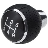 Nuca schimbator de viteze, Modecar, Piele ecologica, 5 viteze, Compatibil Mitsubishi ASX III 2010-, Negru/Crom