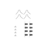 Set accesorii placute frana Delphi LX0131, parte montare : Punte Fata