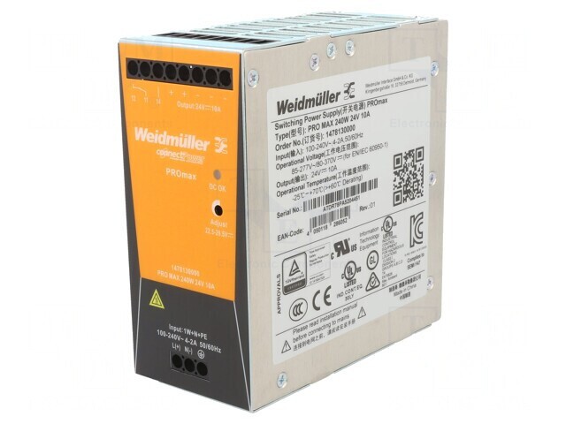 Alimentator pentru șină DIN 240W 24V 10A