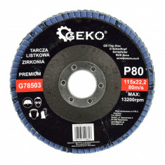 Disc abraziv, 115mm, P80 GEKO PREMIUM G78503