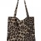 Geanta de umar pentru femei Prite, din velur, leopard print - RESIGILAT