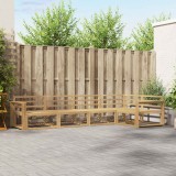 vidaXL Set de canapele de exterior 5 pcs Alb Lemn Solid de Acacia 3386448