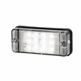 Lampa Marsarier LED 12V 24V, 12 LED-uri, 107x47mm, Prindere 2 Suruburi, Omologare E20, Lampa Mers Inapoi Auto Universală