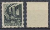 1945 Posta Salajului reimpresiune cu tus negru lucios timbru 1 P. pe 1 f. MNH, Nestampilat