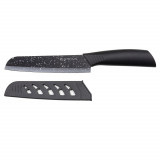 Cutit santoku Skiv, Ambition, 15 cm, ceramica/plastic, negru