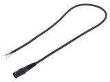 Cablu DC 5,5/2,1 Negru 0,5m, WEST POL