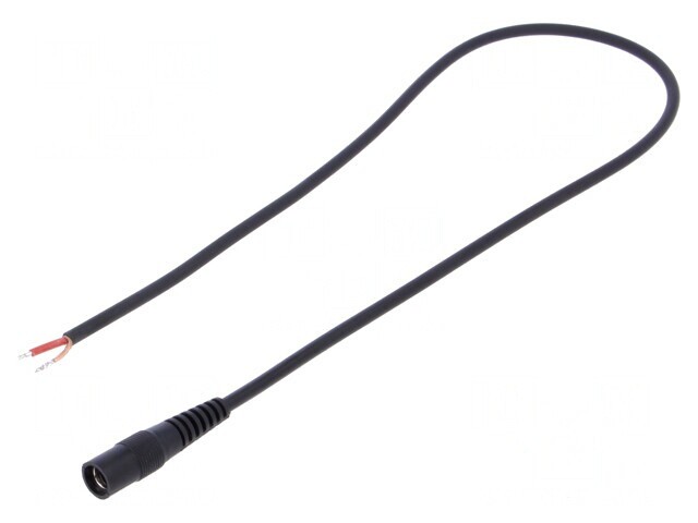 Cablu DC 5,5/2,1 Negru 0,5m